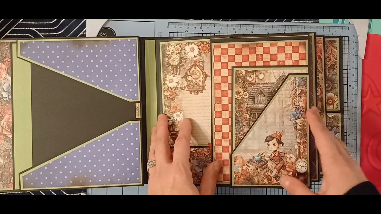 Album 34, présentation, Pinocchio, papiers Bella Luna Craft