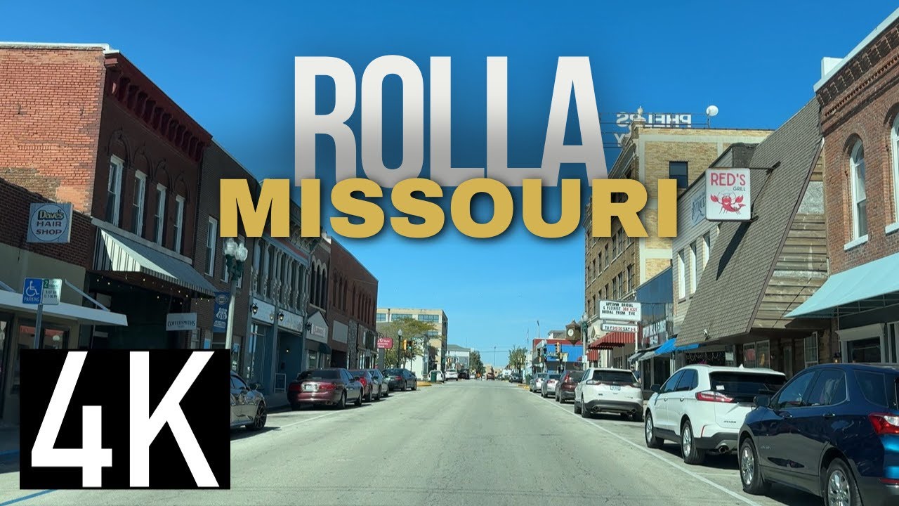 Road Tour of Rolla, MO in 4K - Downtown & Missouri S&T: Missouri University of Science & Technology