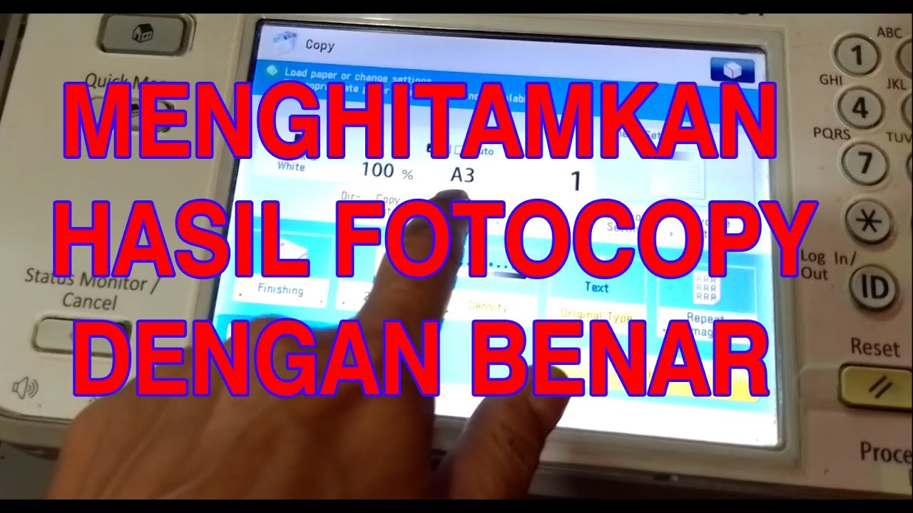 MENGHITAMKAN HASIL FOTOCOPY SECARA TEPAT