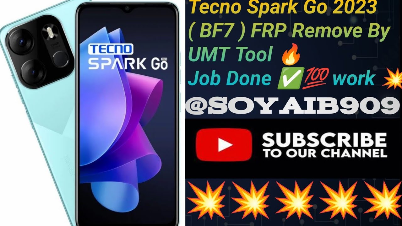 Tecno Spark Go 2023 ( BF7 ) FRP Remove By UMT Tool 🔥 Job Done ✅