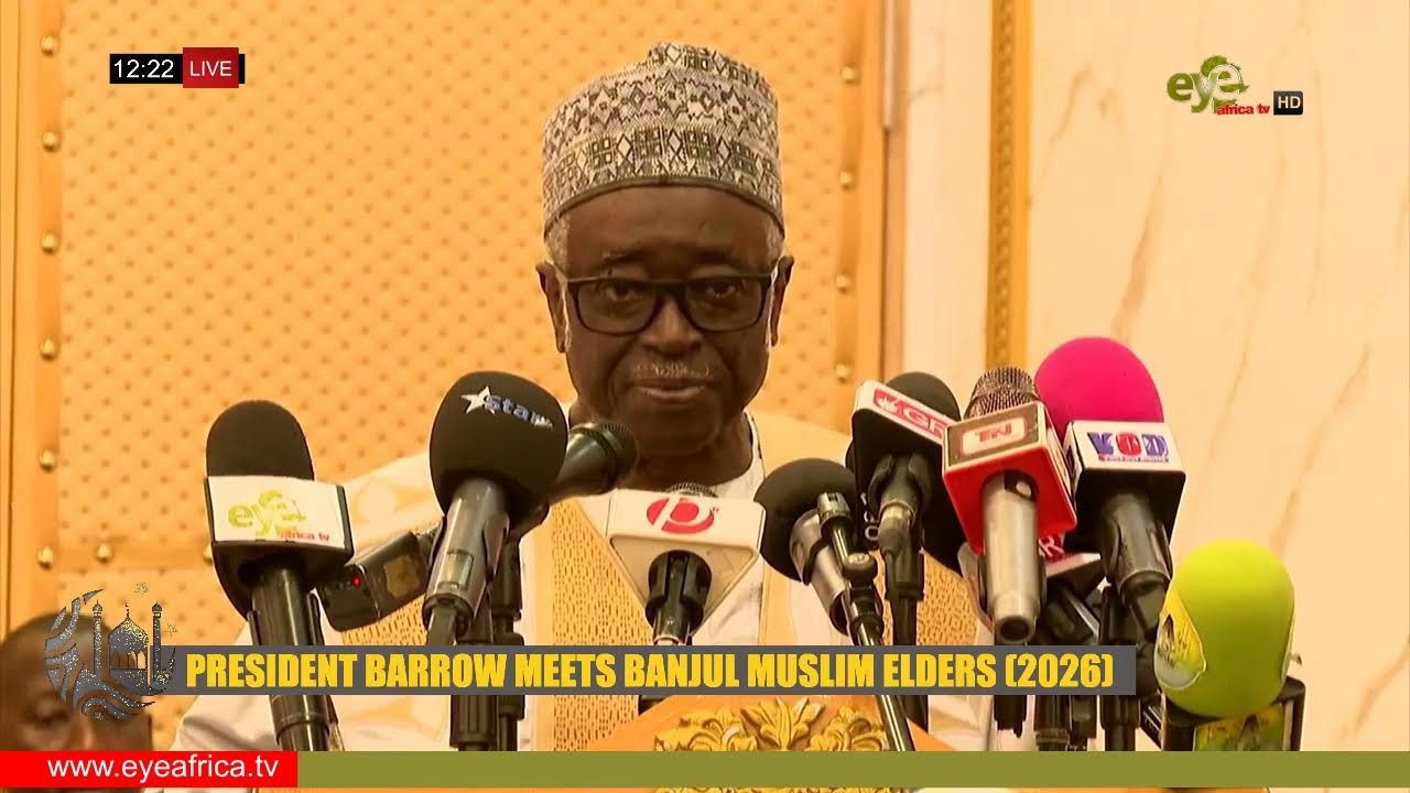 PRESIDENT BARROW MEETS BANJUL MUSLIM ELDERS AT State House of The Gambia