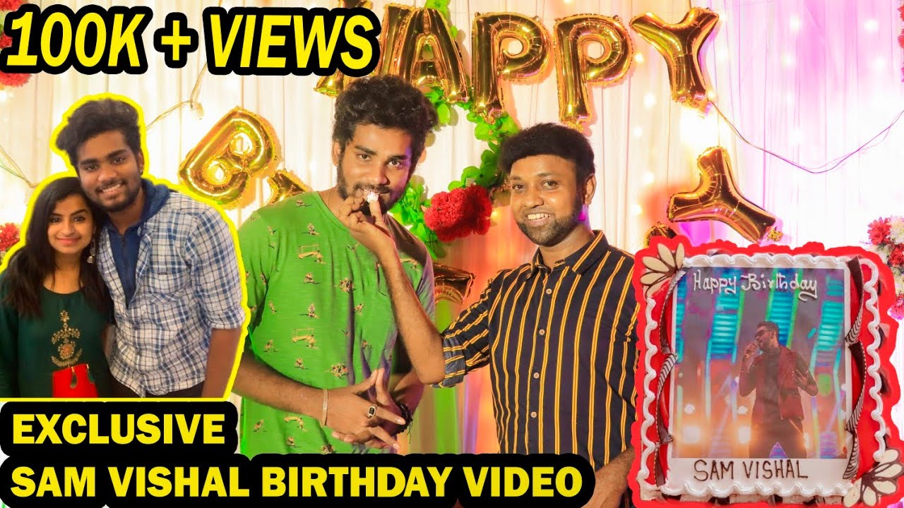 Samvishal Birthday Celebration | Surprise wishes From Sivaangi & Sreenisha |Thenu views