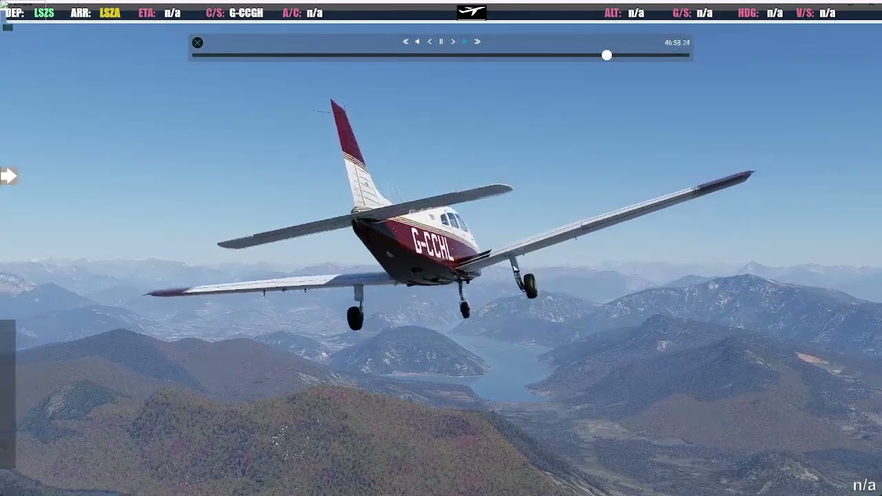 A flight from Samedan LSZS to Lugano  LSZA Switzerland  PA 28 181 Archer III