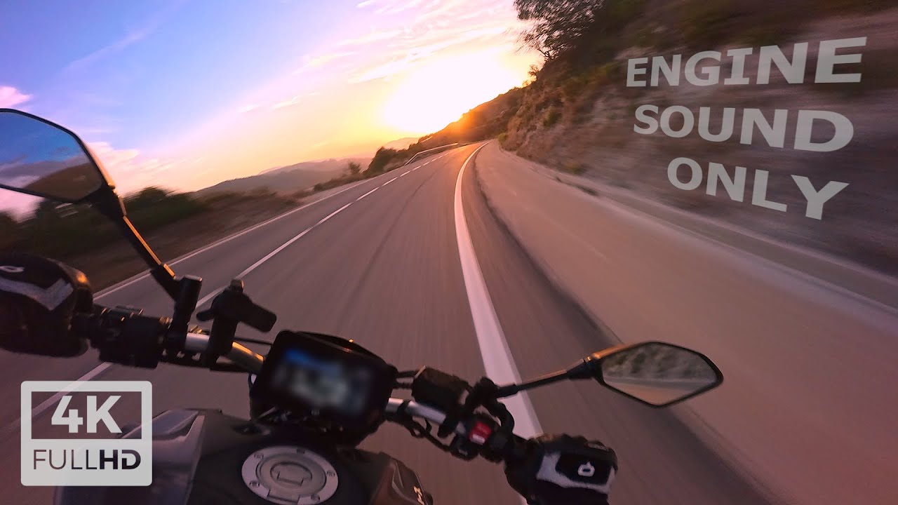 | ENGINE SOUND ONLY | Escaping the sun - MT 07 MIVV | POV |
