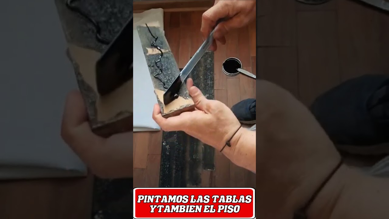REPARAR MI PARQUET CON PEGAVINIL NEGRO, F&Aacute;CIL, R&Aacute;PIDO Y BARATO #shorts