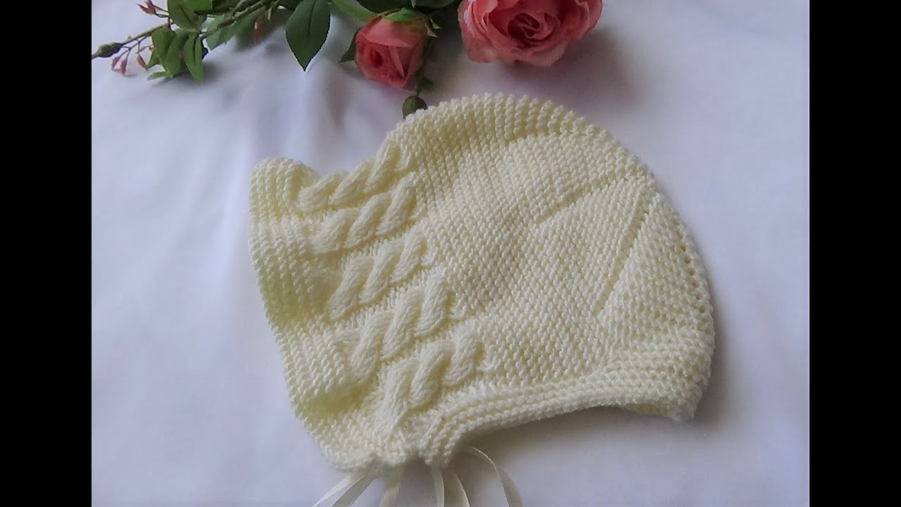 آموزش بافت کلاه نوزادی  لورا مدل پیچ - Knit beanie hat
