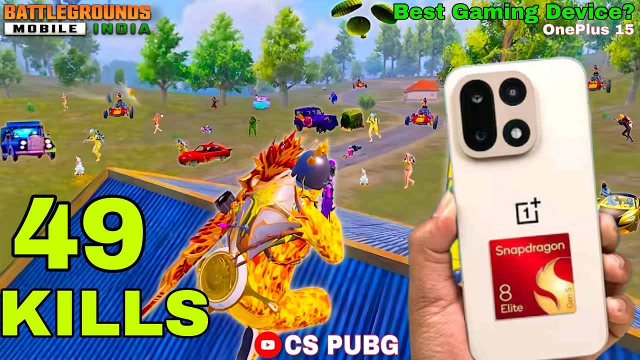49 Kills  Solo 🔥 Gameplay - OnePlus 15 144 FPS Best Gaming Android phone! Heating & Gyro Fix?