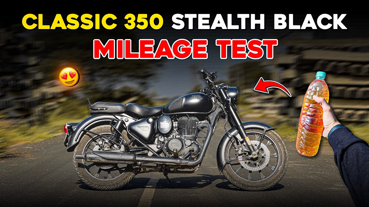 New Classic 350 1 Liter Mileage test🔥 | RE Classic Stealth Black Mileage |