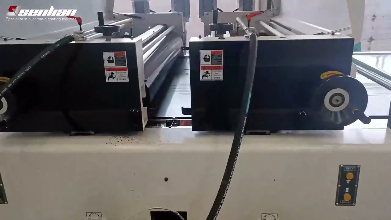 Automatic adhesive glue coating line for steel plates