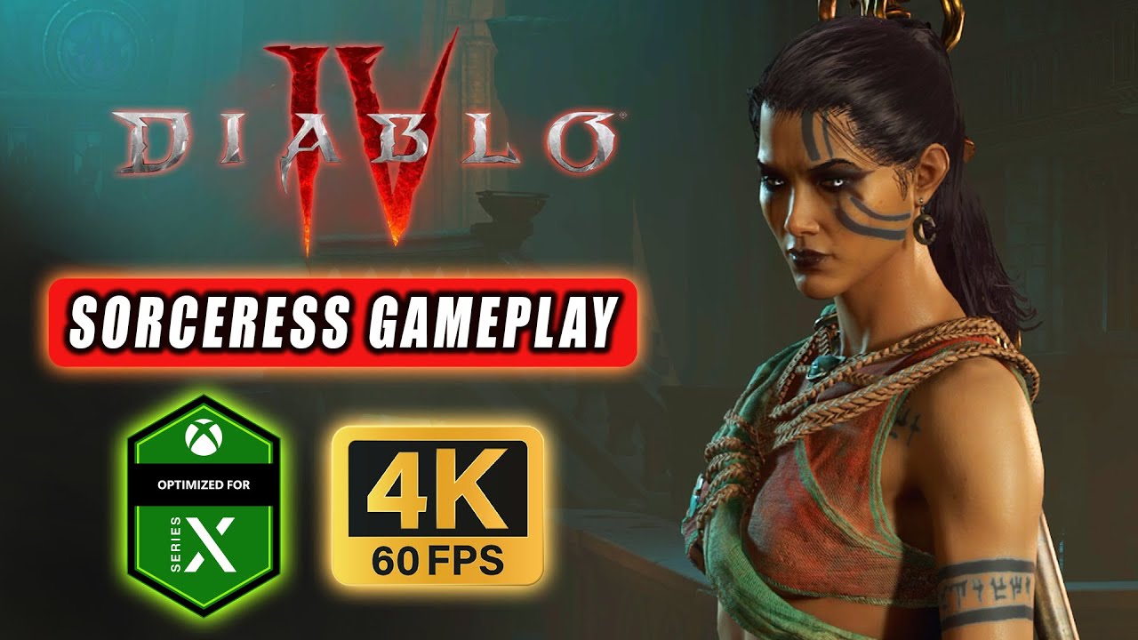 Diablo 4 Sorceress Gameplay - Xbox Series X [4k 60FPS]