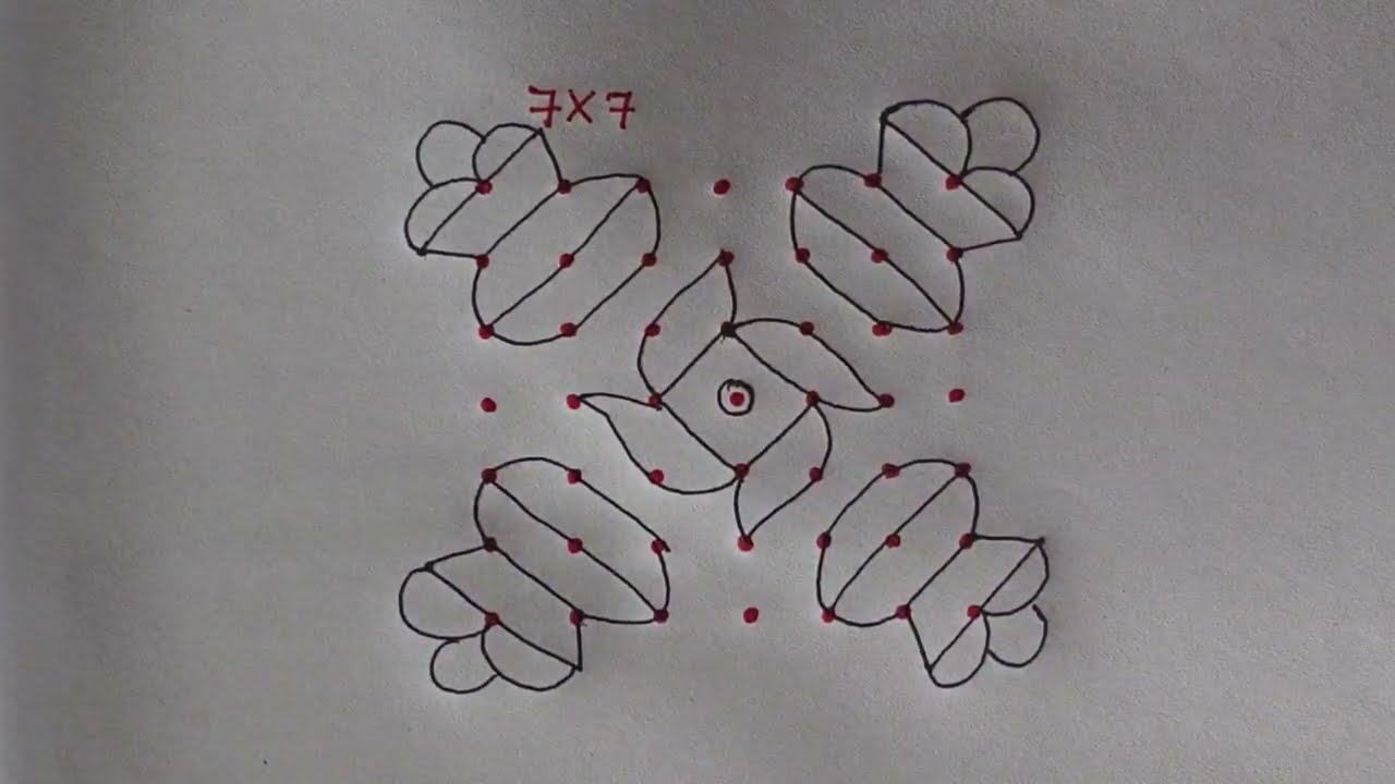 Sankranti special rangoli 🌺 kolam for beginners rangoli / small rangoli / dots easy rangoli / kolam 