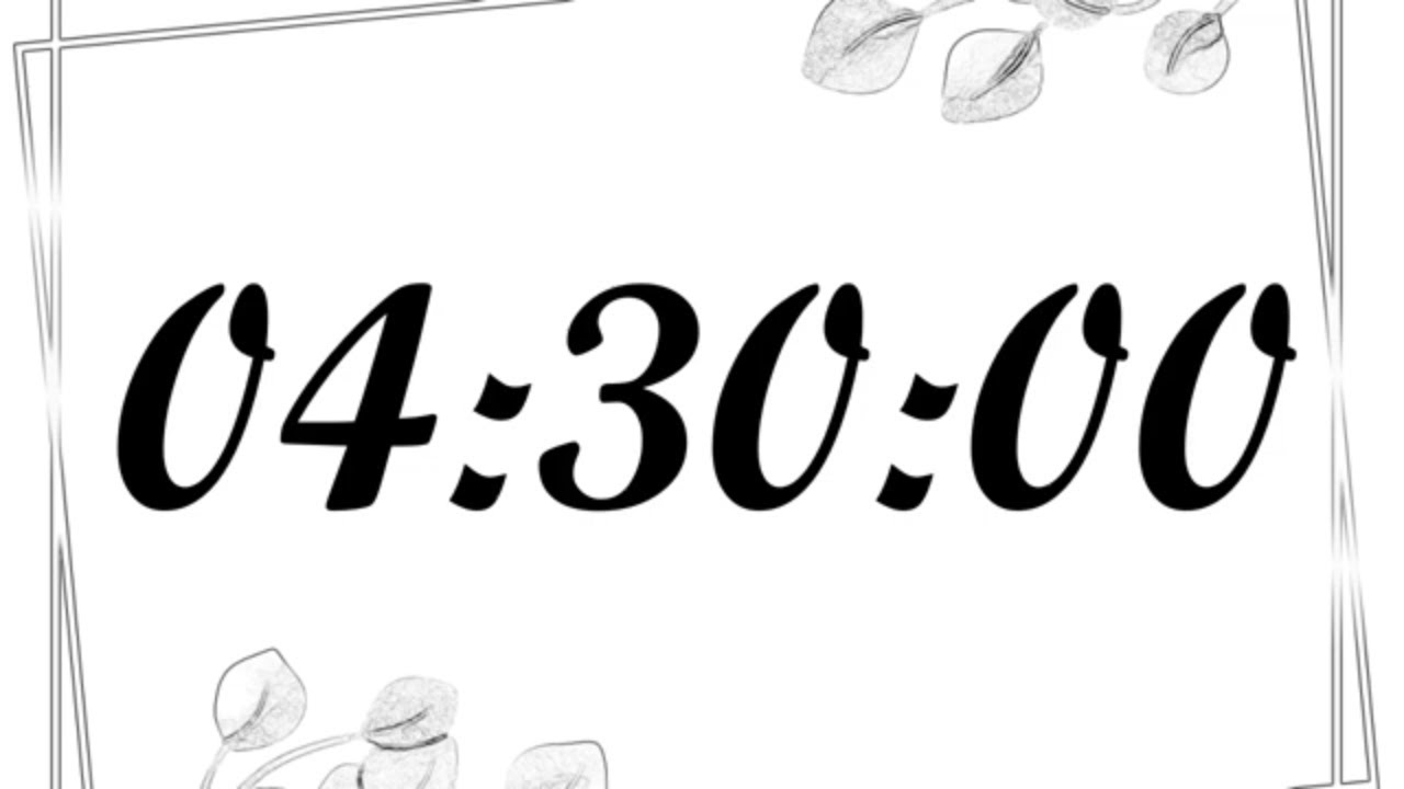 4 Hour 30 Minute | 270 Minute Timer | 270 Minute Countdown with Music