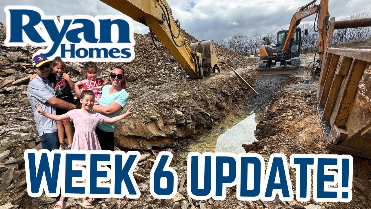 Week 6 - Ryan Home Development Progress! Ryan Homes New Construction Home Process - Cedar Model