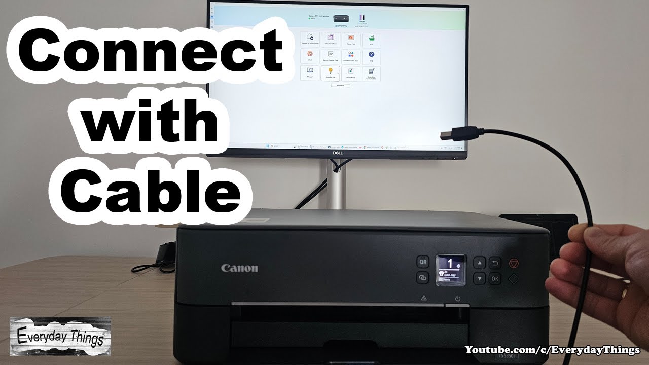 How to Connect Canon Printer to PC (USB Cable Wired Setup)