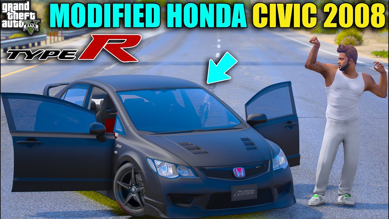 GTA 5 : MODIFIED HONDA CIVIC 2008 MODEL TOP SPEED 434Kmph OMG!