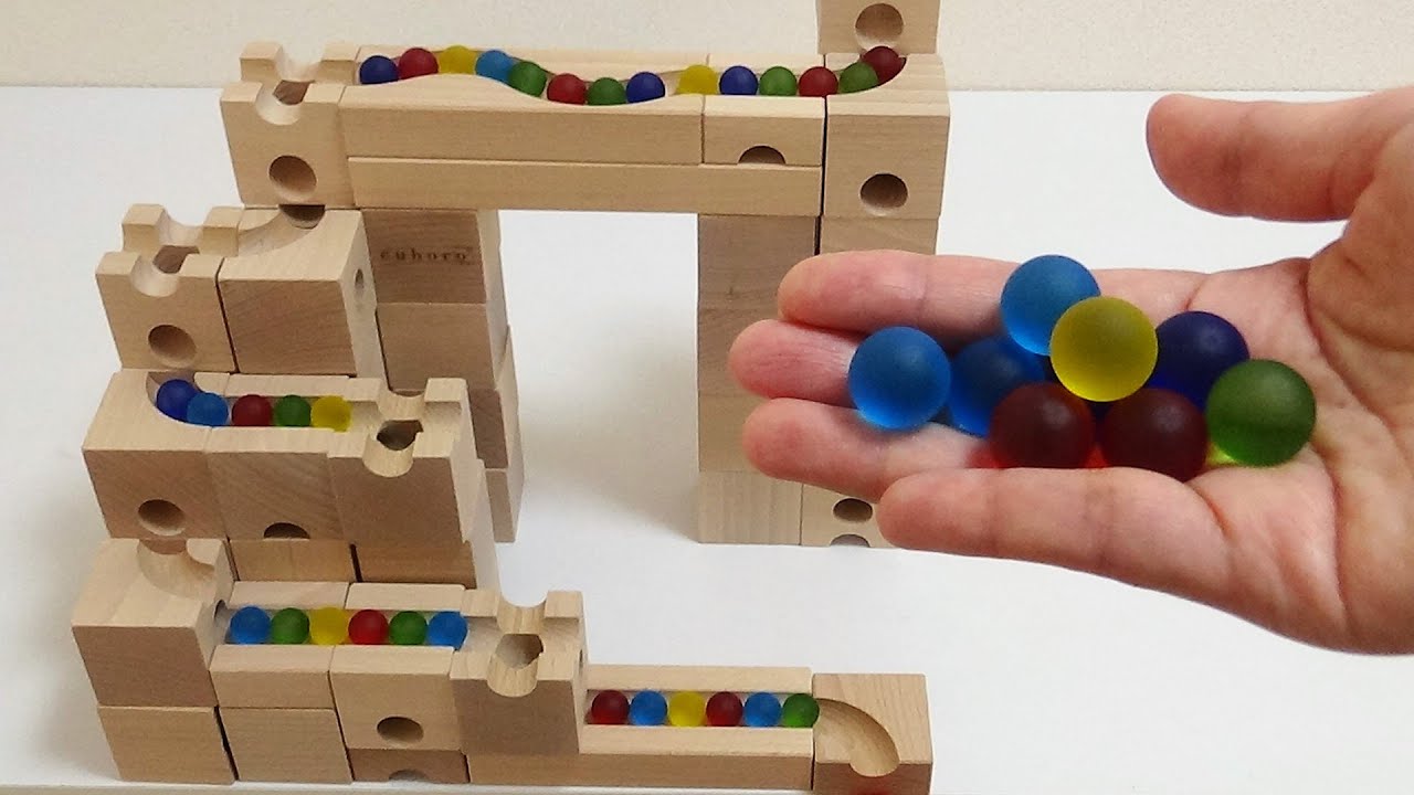 Marble Run Race ASMR ☆ Cuboro wooden block , Quadrilla ＋ dump truck 2
