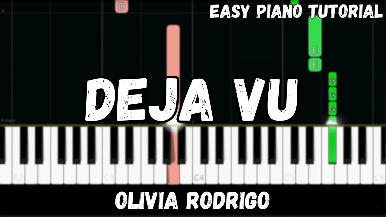 Olivia Rodrigo - Deja Vu (Easy Piano Tutorial)