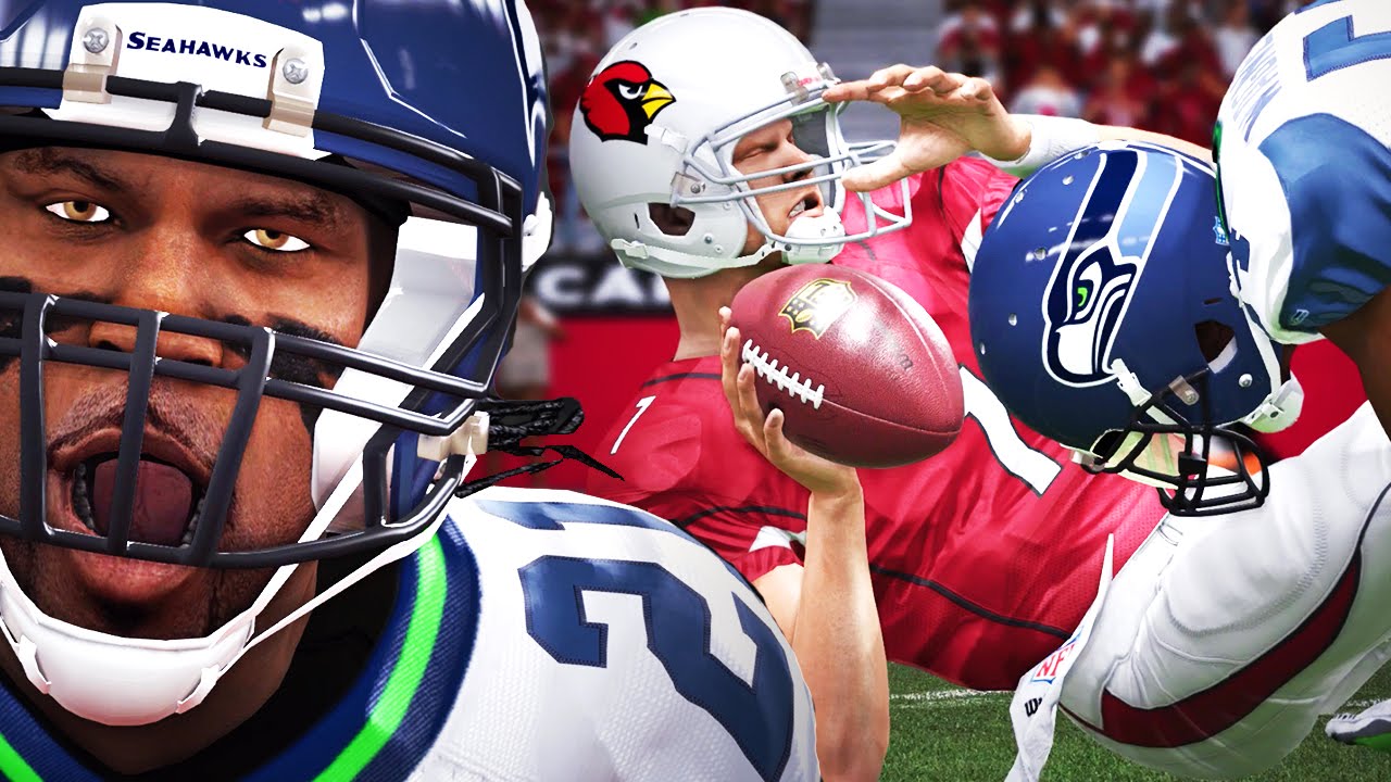 Madden 15 Career Mode Gameplay S4 - QB Fakes Injury to Avoid Facing Legion of BOOM! Backup Terrified