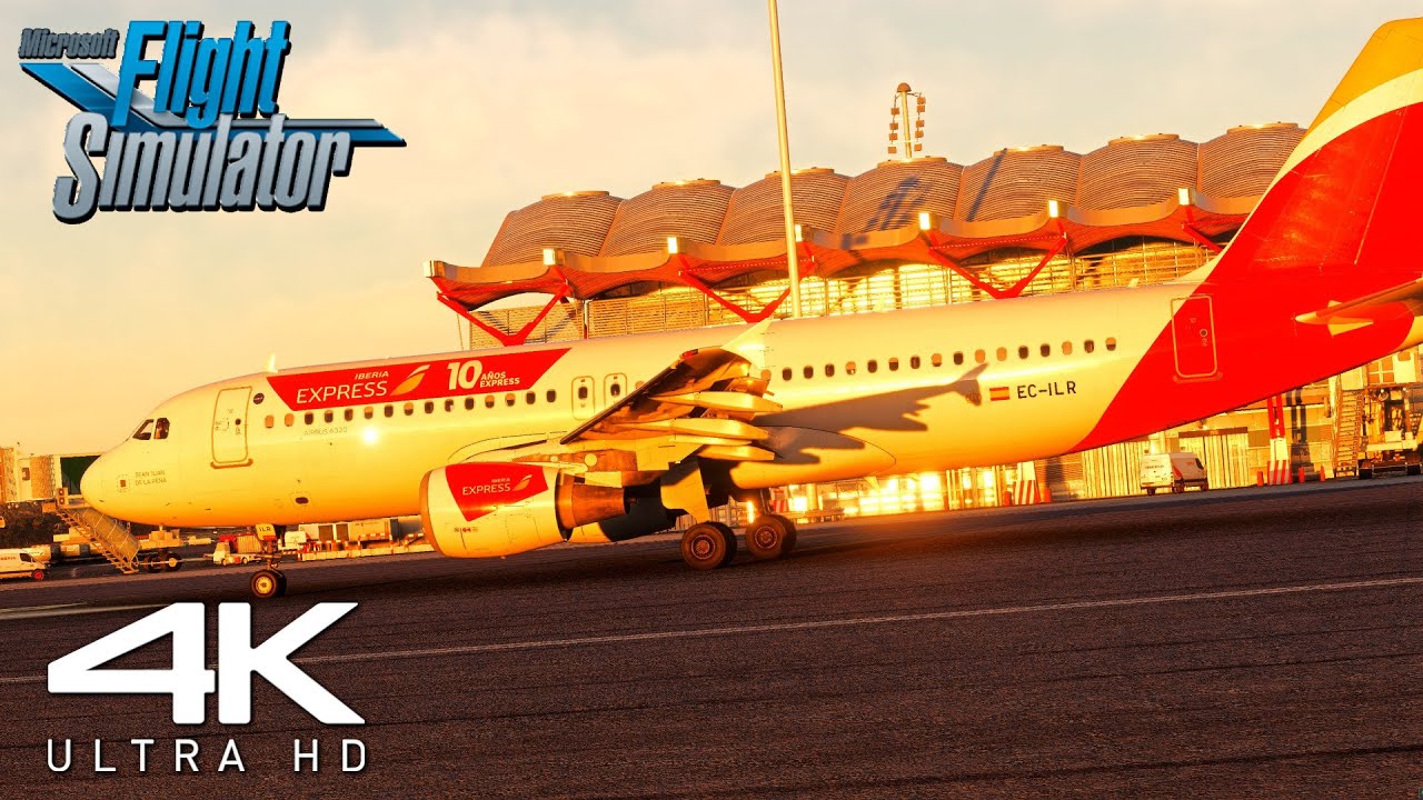 4K | GTX 1080TI | Iberia Airbus A320-200 Departure At Madrid Airport | Ultra Graphics | MFS2020