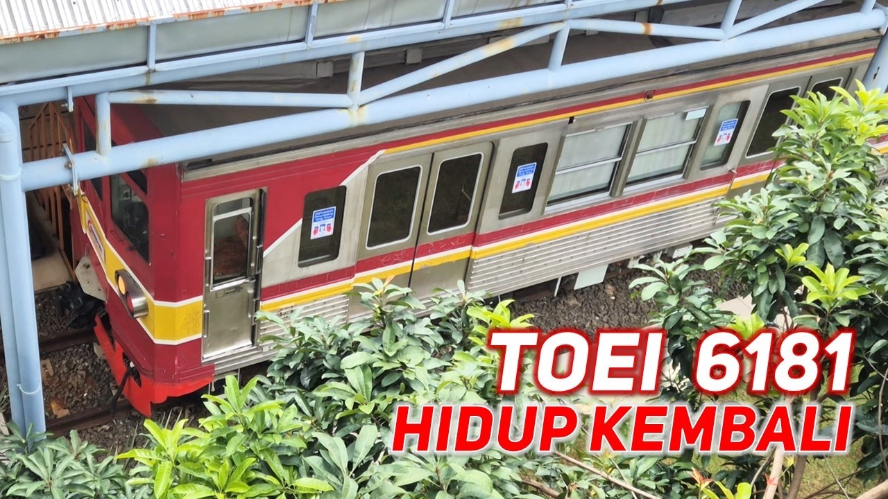 KERETA TOEI 6000 TERAKHIR HIDUP KEMBALI !! Momen Suara Mesin & Klakson Toei 6181 di Dipo KRL Depok