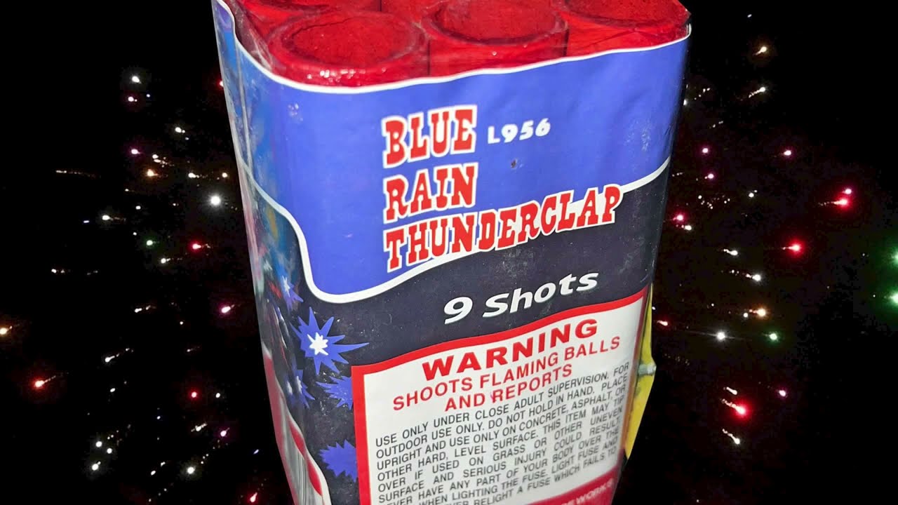 Blue Rain Thunderclap - Classic Firework Cake