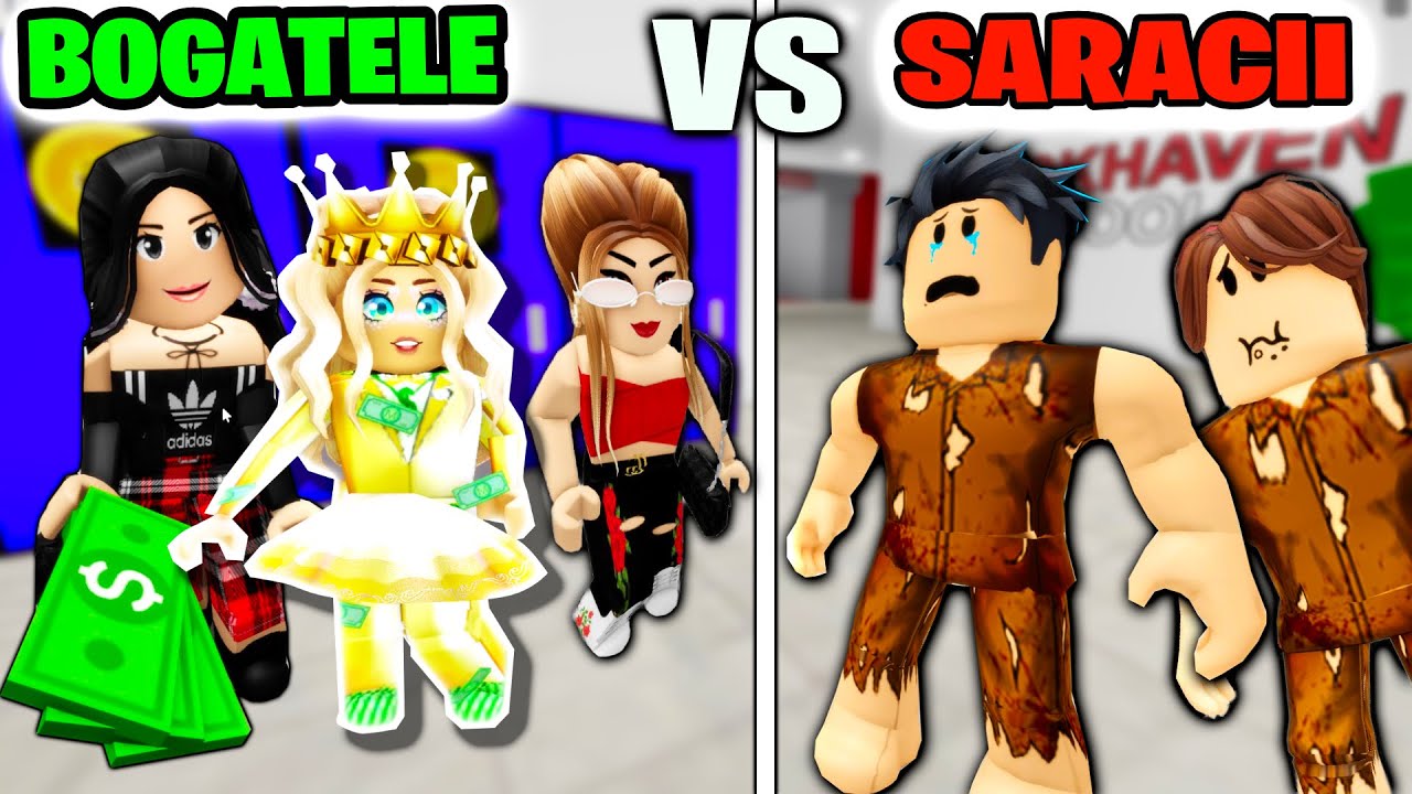 BOGATELE vs SARACII la SCOALA (Roblox Brookhaven)