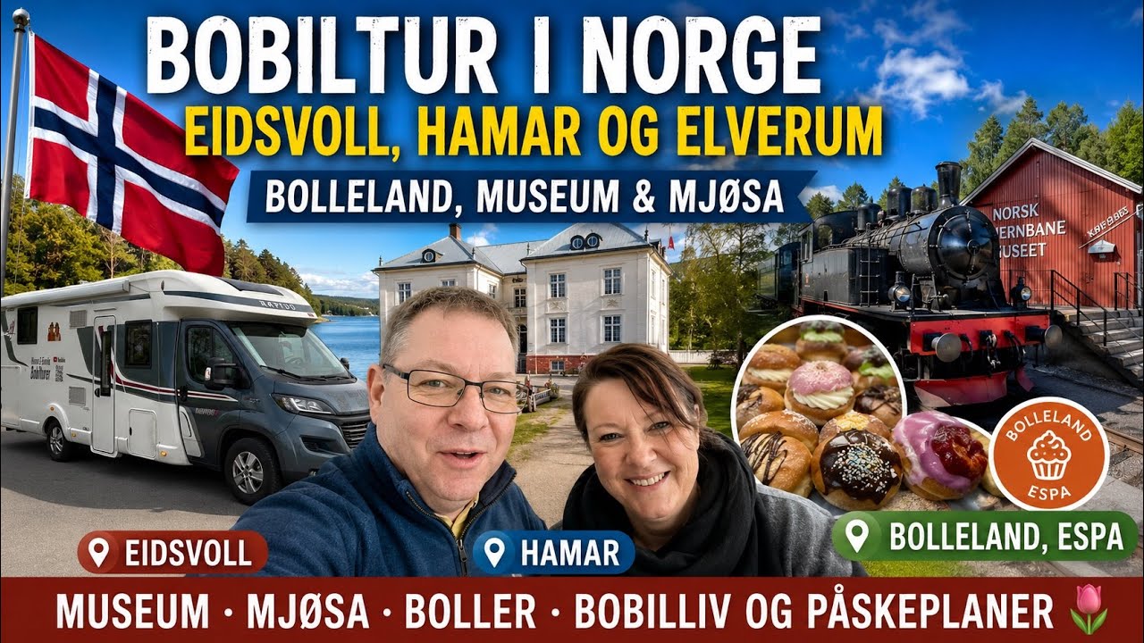 Bobiltur i Norge til Elverum, Hamar og Espa bolleland.