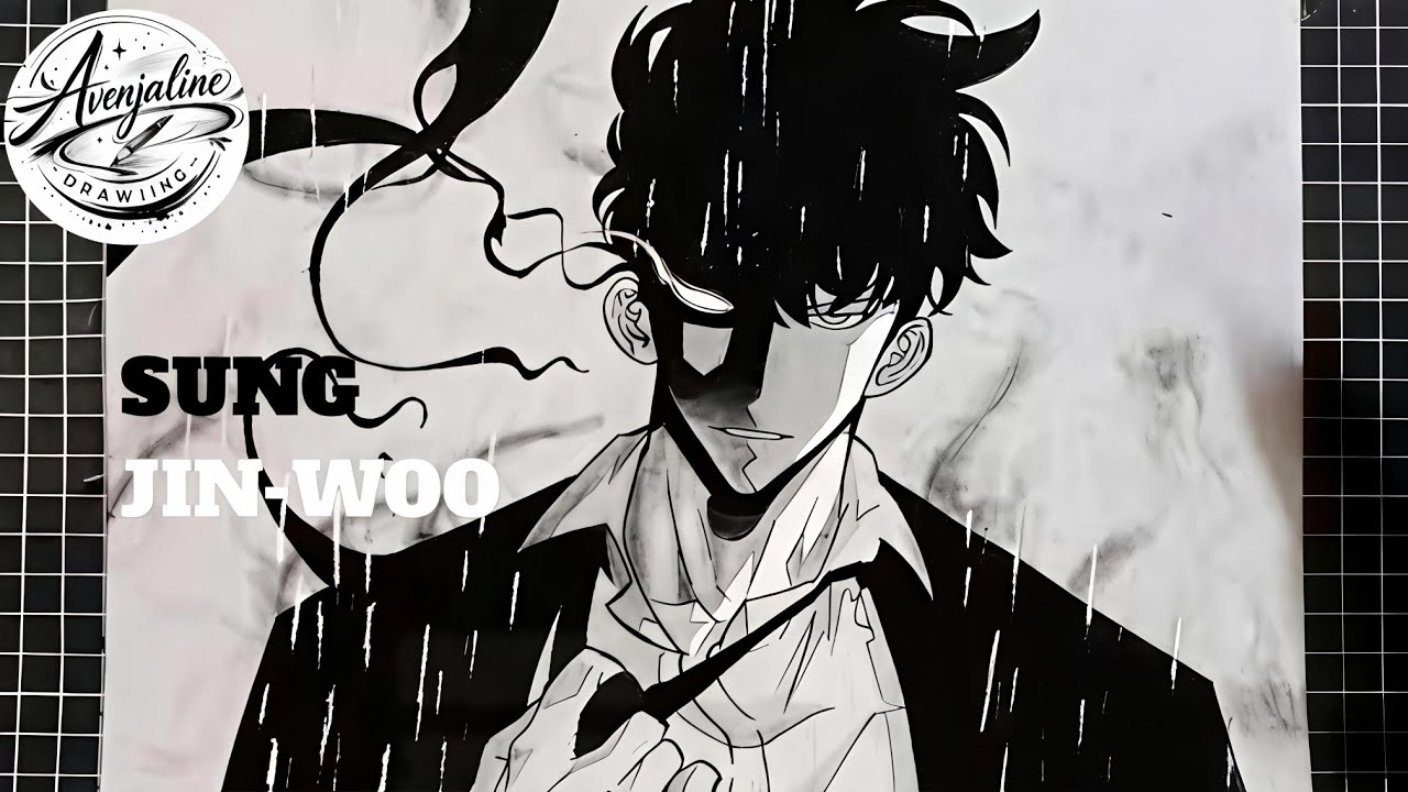How to Draw Sung Jin-woo |  Solo Leveling | Avenjaline Drawing