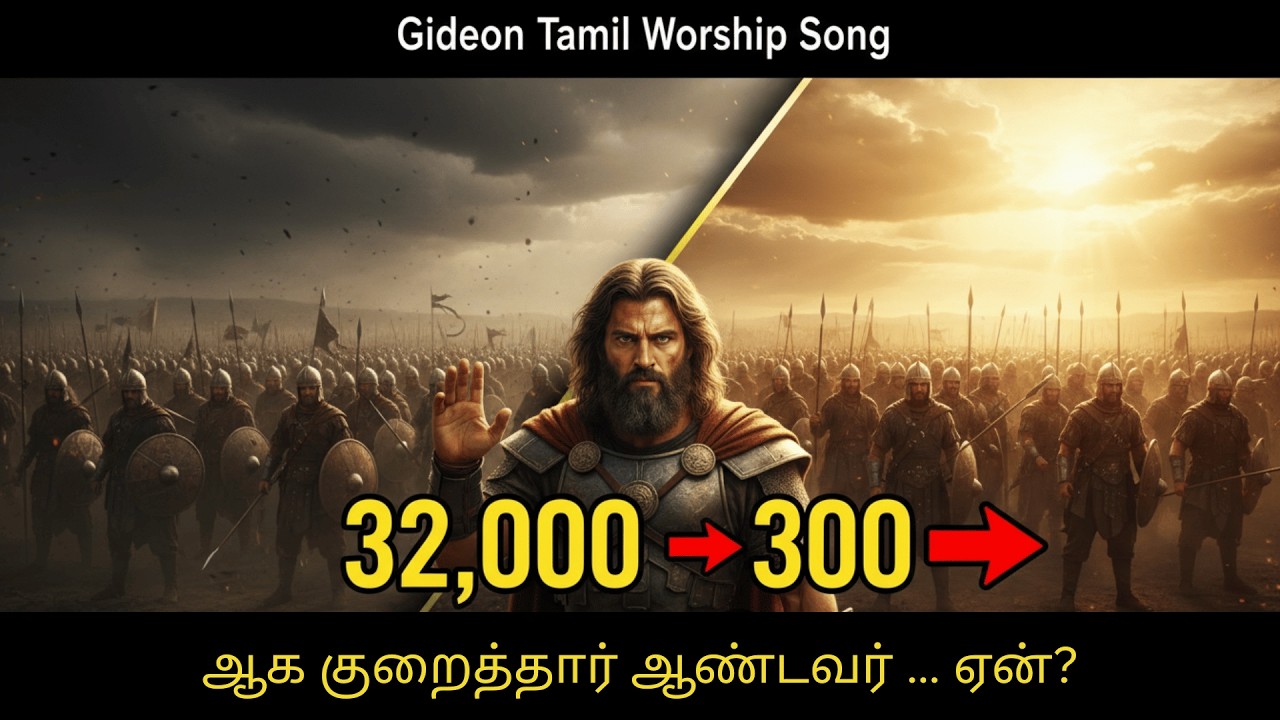 32,000 இருந்து 300 ஆக குறைத்தார்… ஏன்? 😳 | Gideon Tamil Worship Song