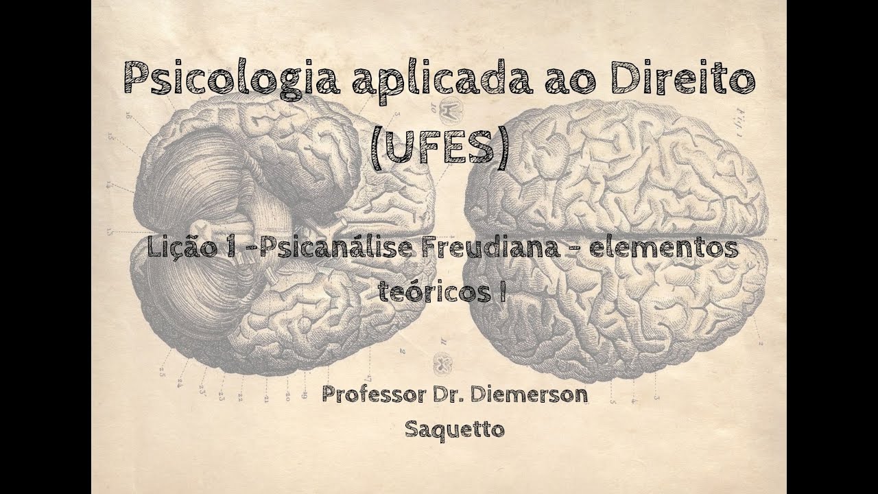 Primeira lição - Psicanálise Freudiana – elementos teóricos I