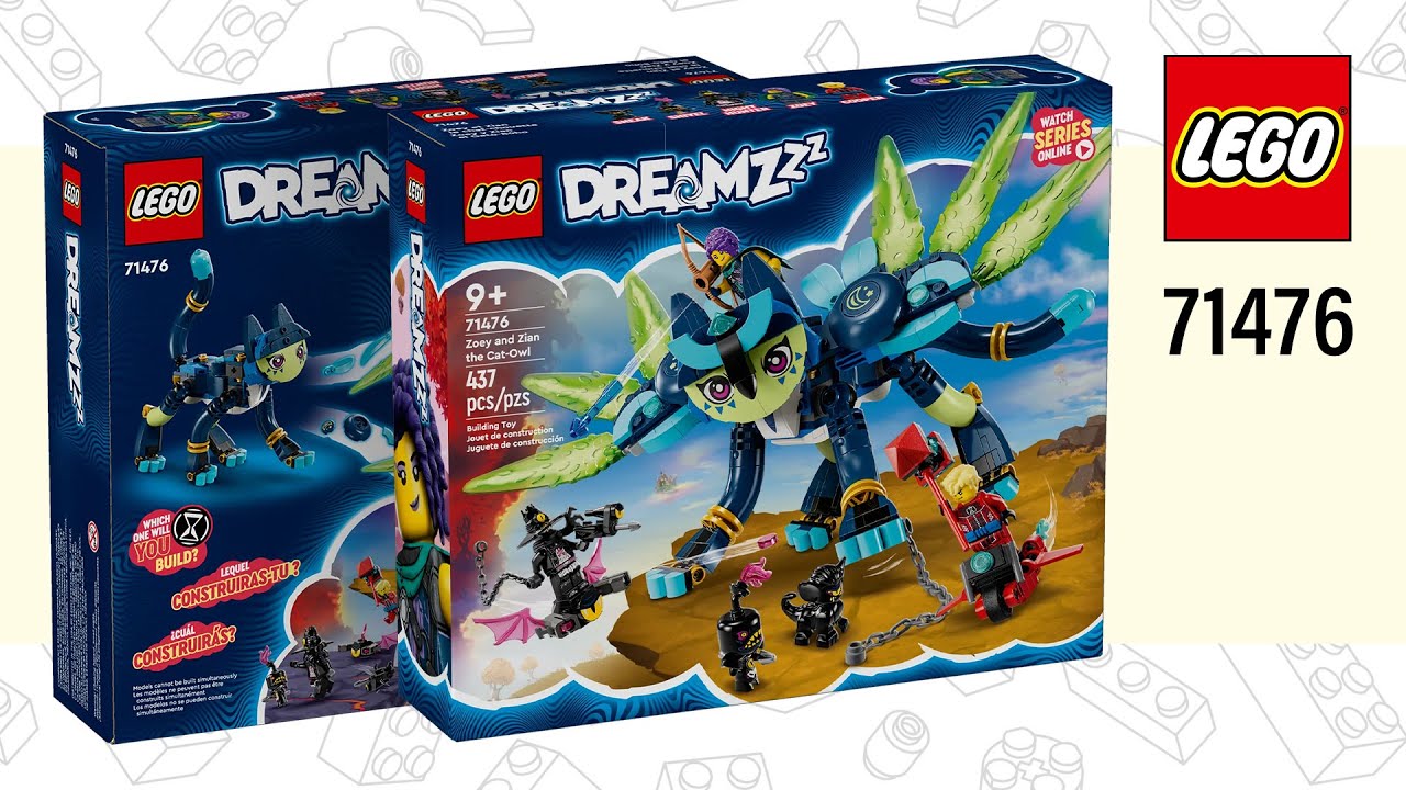 LEGO DREAMZzz 2 в 1: Зои и Зиан, кошка-сова и кошка-павлин (71476) [437 деталей] Быстрая сборка |...