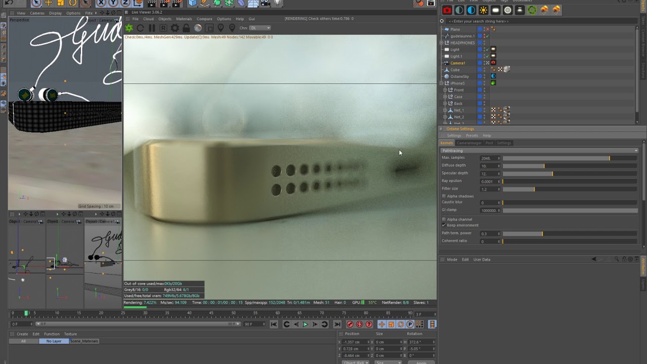 Quicktip: Octane Network Rendering with 2 Local + 8  External GPU`s