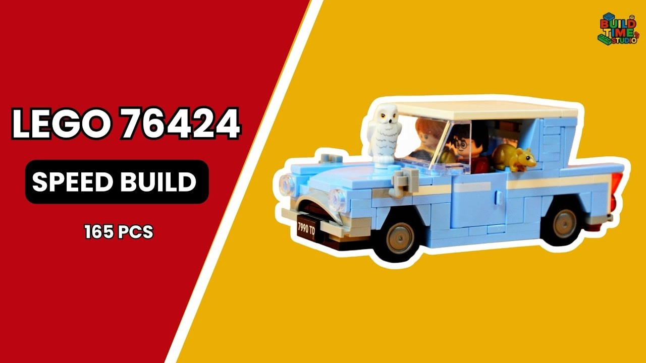 LEGO Гарри Поттер Летающий Форд Англия 76424 ⚡ Speed Build (4K)