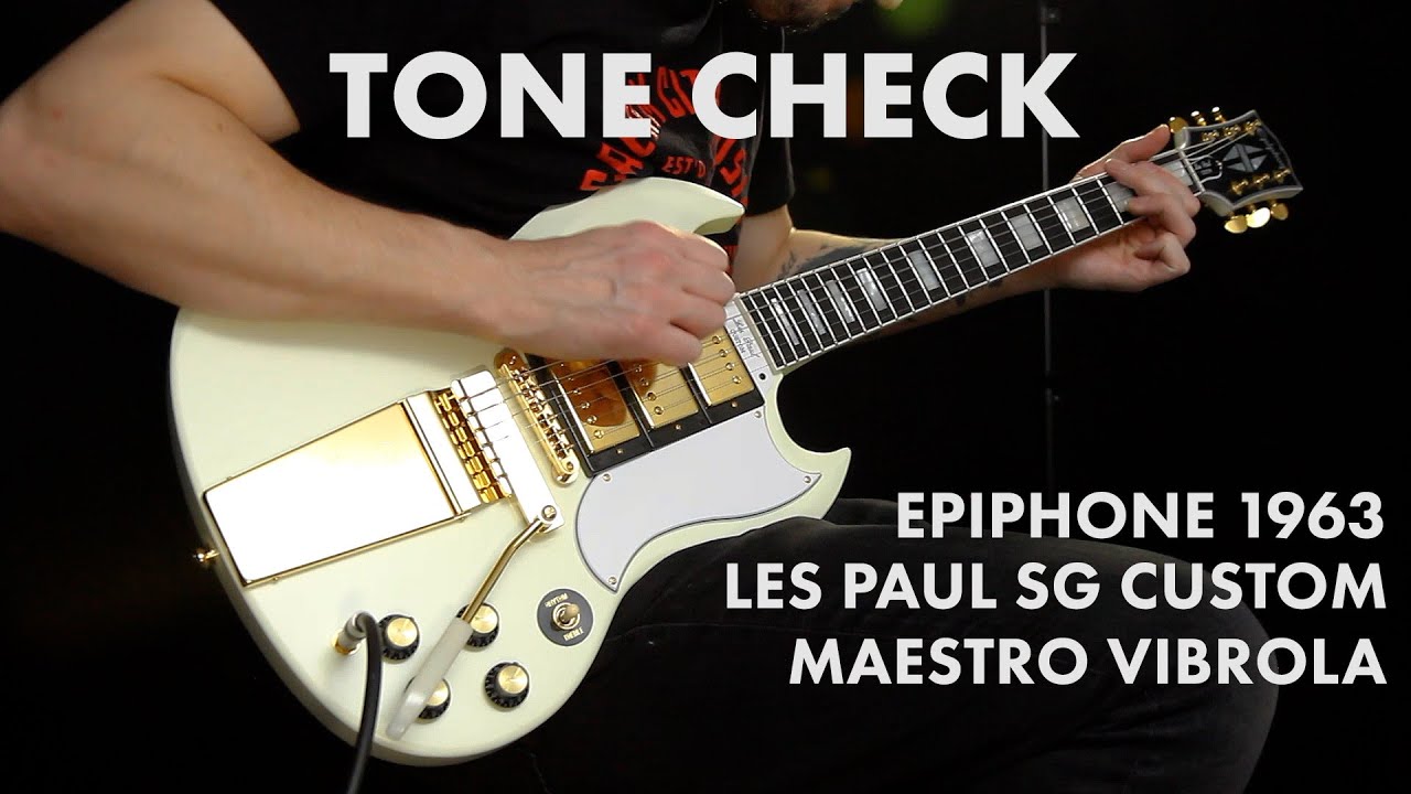 TONE CHECK: Epiphone 1963 Les Paul SG Custom Maestro Vibrola Demo | Cream City Music