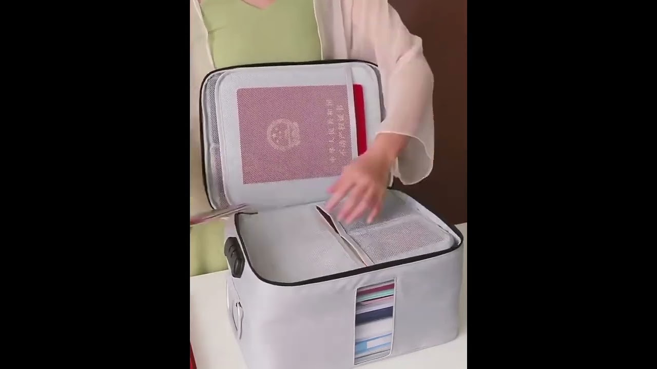 Handcuffs Document Storage Bag File Organizer Bag with Lock Document Organizer Bag