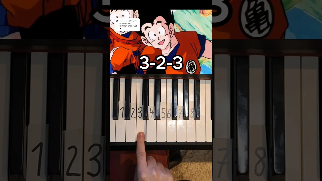 Dragonball Opening Piano Tutorial #shorts