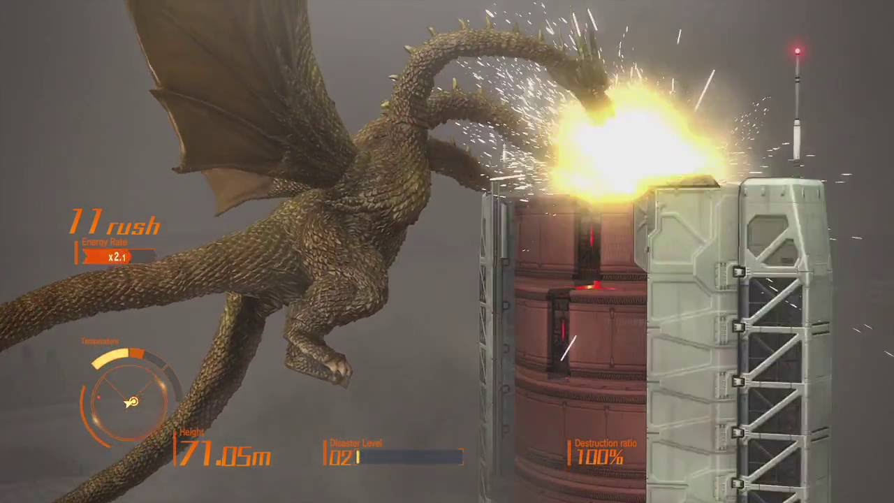 キングギドラ(LvMAX)で破壊モード！　1/3 【Godzilla - VS PS4】