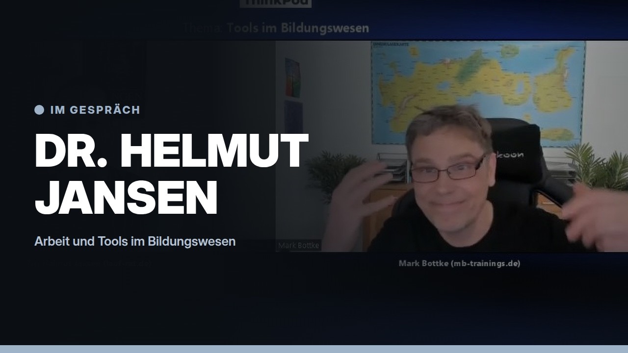 Im Gespr&auml;ch mit Dr. Helmut Jansen: Vorstellung seiner Arbeit und Tools im Bildungswesen