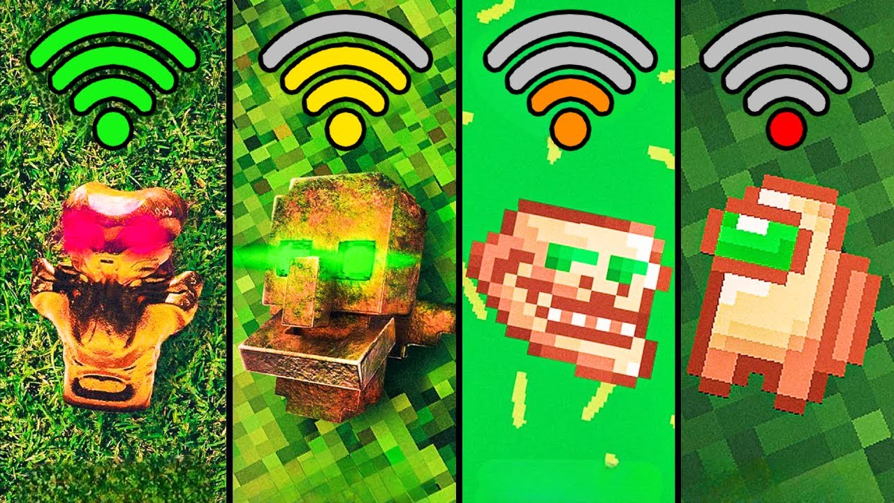 minecraft with different Wi-Fi levels