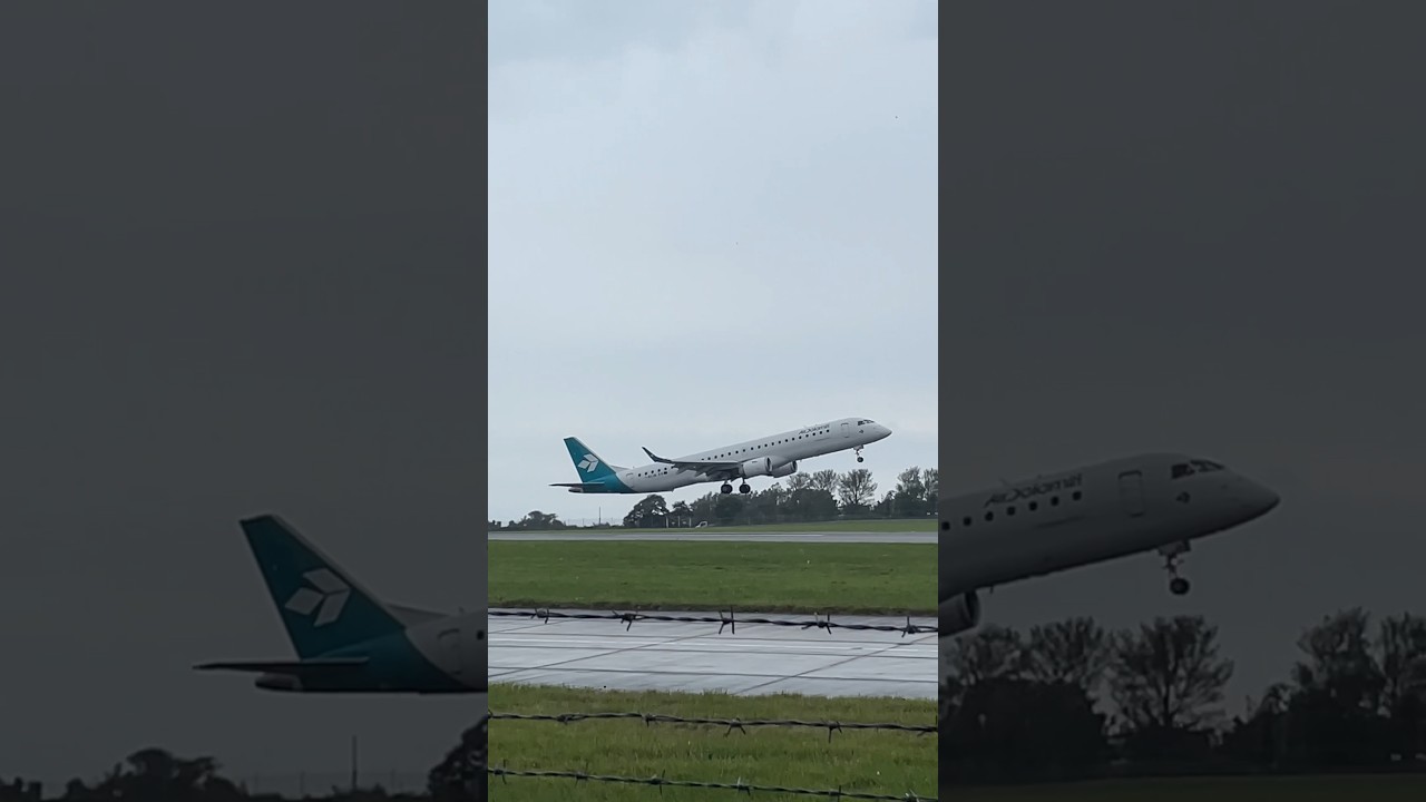 Air Dolomiti Embraer E195 Takeoff from Jersey! #aviation
