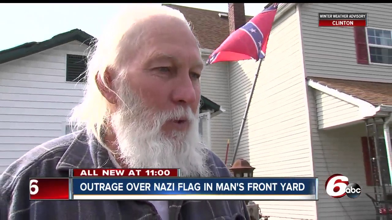 Indianapolis man hangs Nazi flag in front yard: 'I'm a collector'