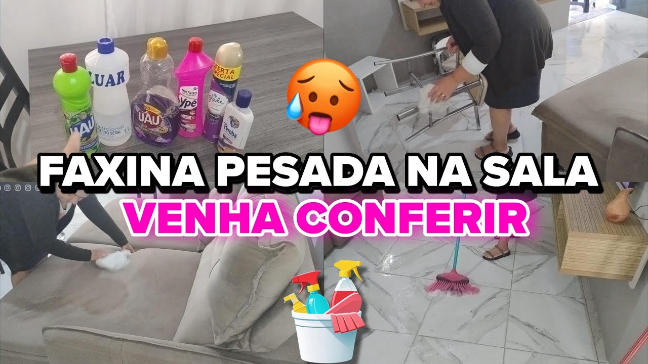 FIZ FAXINA COMPLETA NA SALA VENHA 🫴 CONFERIR 😍