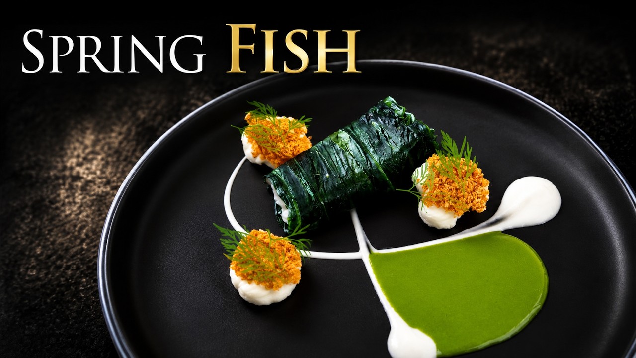 How to steam FISH IN WILD GARLIC at home | Spring Recipe