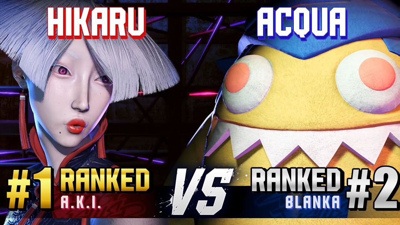 SF6 ▰ HIKARU (#1 Ranked A.K.I.) vs ACQUA (#2 Ranked Blanka) ▰ High Level Gameplay