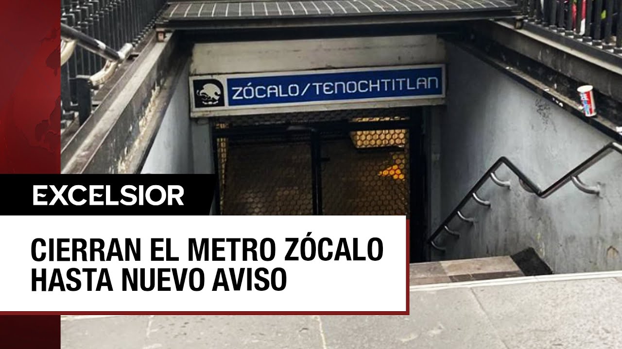 Cierran estación Zócalo del Metro de la CDMX y usuarios padecen retrasos