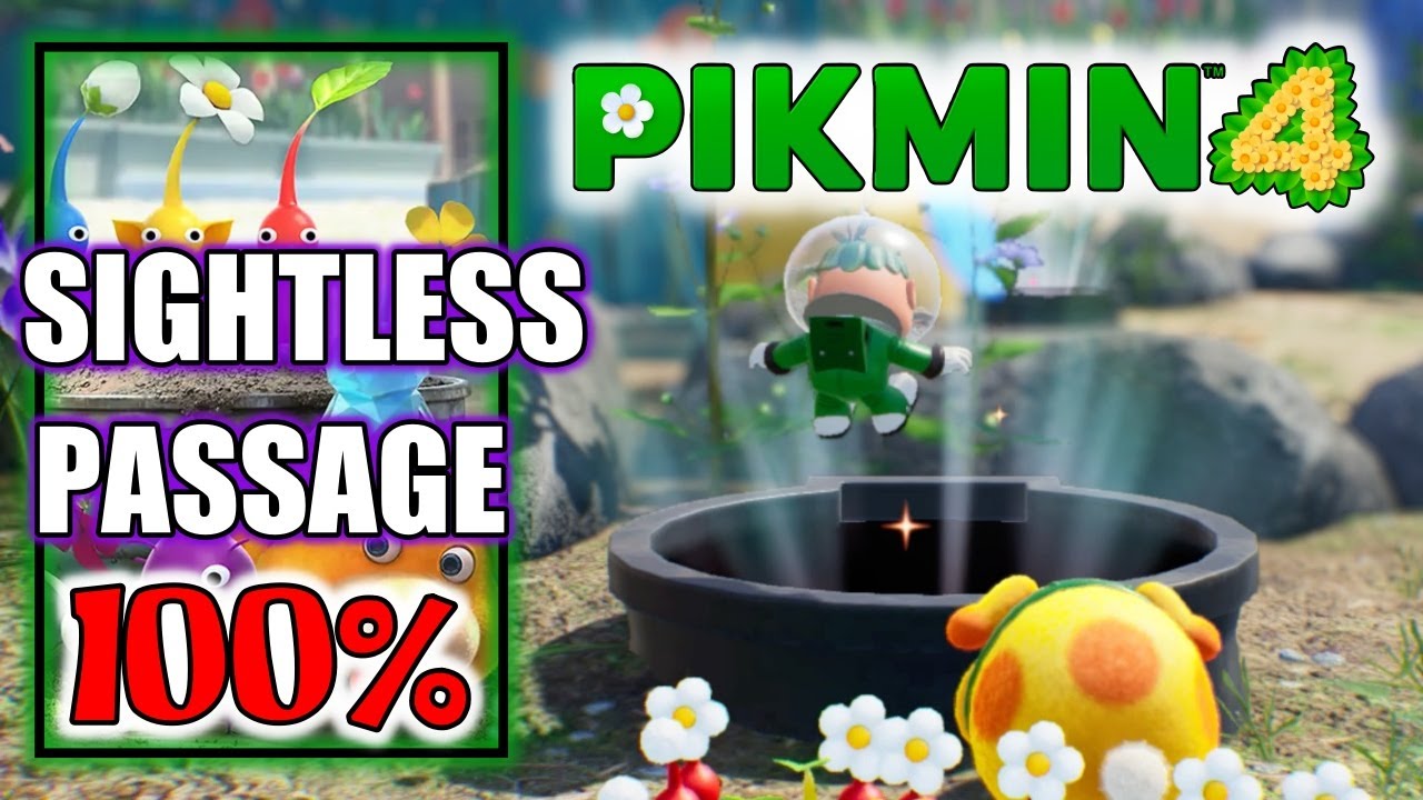 Pikmin 4 - Sightless Passage 100% Collectibles - All Treasures, Rescues & Sparklium
