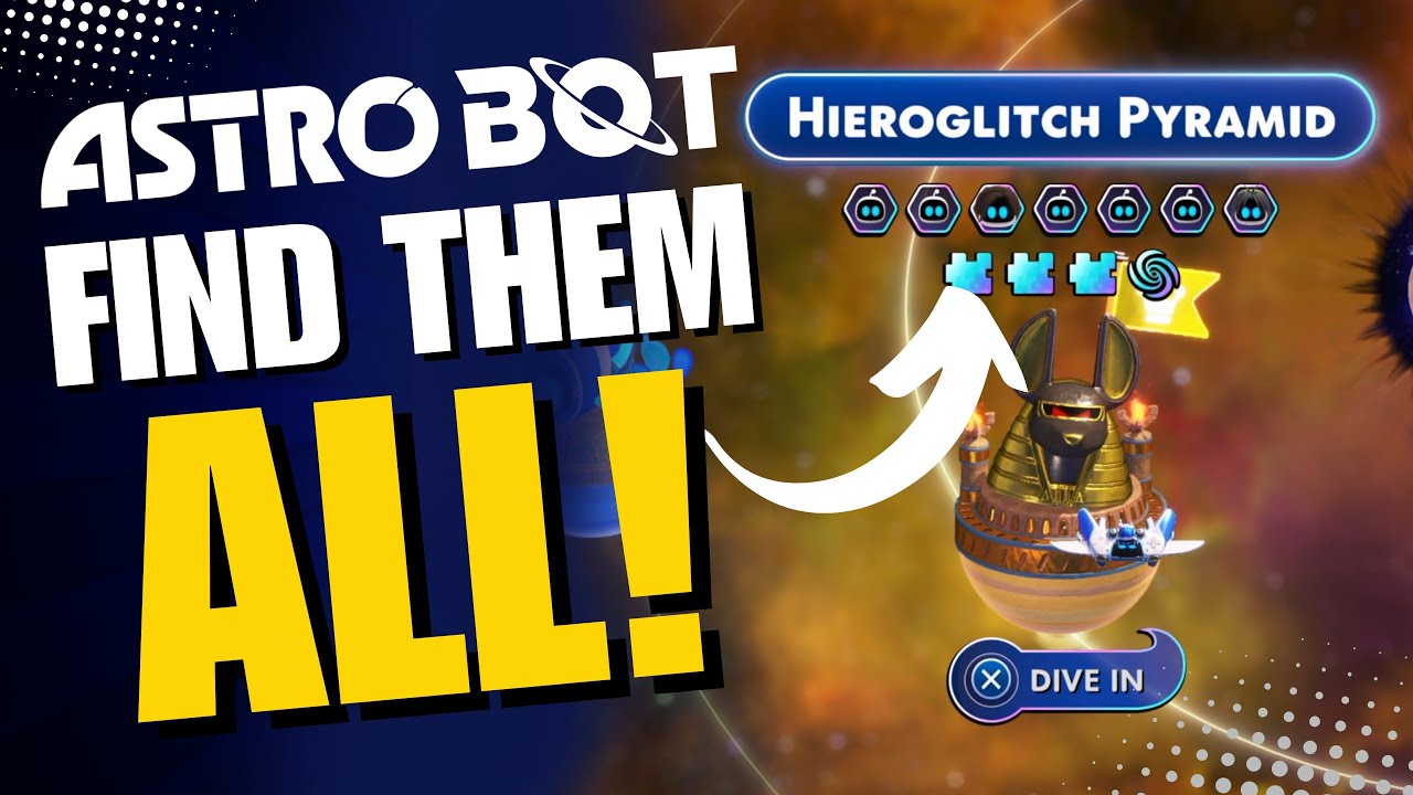 🤖 Find All Collectibles! - Astro Bot Hieroglitch Pyramid 100% Guide