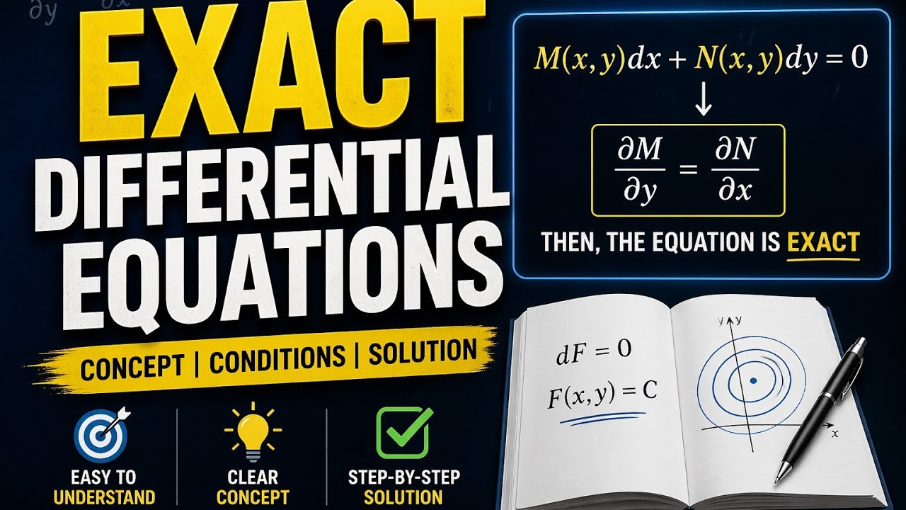 Exact Differential Equations|Full Concept