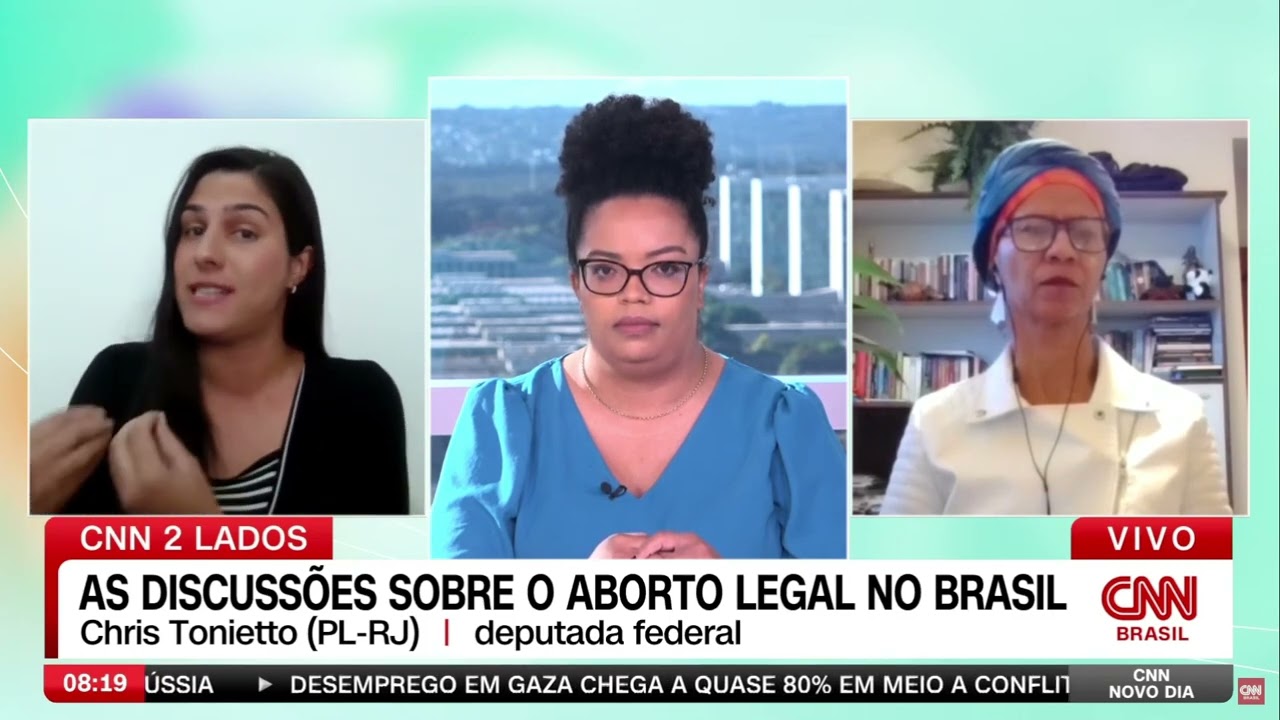 Debati com uma feminista do Cfemea sobre Assistolia Fetal na CNN
