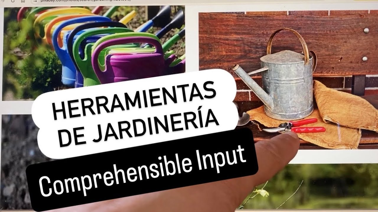Herramientas de jardinería | Aprender español argentino con imágenes para niños | Input comprensible